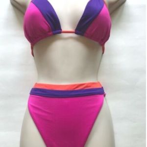 NEW Victoria's Secret Triangle Bikini Top & High Cut Bottom Set